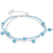 Luxenter Armband van blauw glas met rhodiumafwerking - Aira