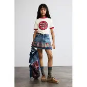 Desigual Rok blauw denim / lichtblauw / rood / zwart