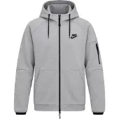 Nike Sportswear Tech Essentials Heren Hoodie Met Volledige Ritssluiting, Grijze Fleece