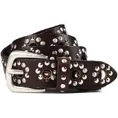 B.belt Studded belt Leder 85 cm bruin