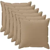 vidaXL Kussensloop 6 st HOUTEN Taupe 45 x 45 cm Polyester