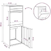 vidaXL Pakket Inwerpkoker zilver 41 x 38 x 103 cm Gegalvaniseerd staal
