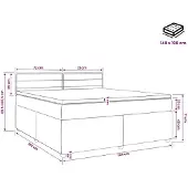 vidaXL Boxspringbed met matras Crèmekleurig 140 x 190 cm Stof