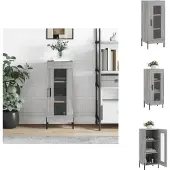 vidaXL Dressoir, grijs Sonoma, 34,5 x 34 x 90 cm, houtvezel