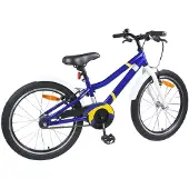 vidaXL Kinderfiets 22 Inch voor 7-12 jaar oud Blauw en Wit