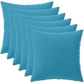 vidaXL Kussensloop 6 st HEERLEN Lichtblauw 40 x 40 cm Polyester