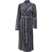 Linnick Flanel Fleece Badjas - grijs - XL