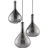 Brilliant Sander hanglamp 3-lichts zwart - E27 - diameter 61 cm