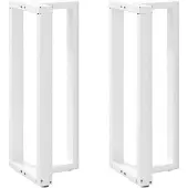 vidaXL Bartafelpoten 2 st T-vormig 50x35x(100-101) cm staal wit
