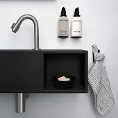 Mueller Viggo fontein solid surface 54x20x20cm mat zwart