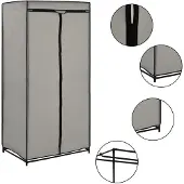 vidaXL - Kledingkast - 75x50x160 - cm - grijs