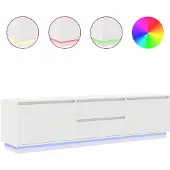 vidaXL TV-kast met LED-verlichting, wit, 193,5 x 41 x 50 cm