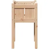 vidaXL Plantenbak Natuur 40 x 40 x 70 cm Massief grenenhout