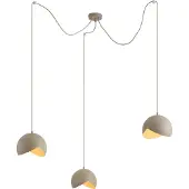 QAZQA Design hanglamp beige met opaal glas 3-lichts - Tulip