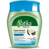 Dabur Vatika Naturals Multivitamine Tropische Kokos Haarmasker - 500g | Voor Volume & Dikte | Verrijkt Met Kokos, Ricinus & Henna