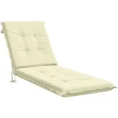 vidaXL Ligstoel Kussen GEMERT 100% Polyester Crèmekleurig