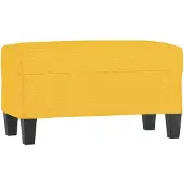 vidaXL Bankje 70x35x41 cm stof lichtgeel