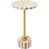 Kare Design bijzettafel Domero Cirque, wit/goud, salontafel, bijzettafel
