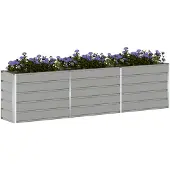 vidaXL Plantenbak Lichtgrijs 290 x 50 x 75 cm Gegevens staal