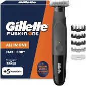 Gillette Fusion One - Trimmer with One Blade - Hybride Baardtrimmer & Scheerapparaat + 5 hulpmiddelen en accessoires