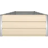vidaXL Plantenbak Ivoor 385 x 100 x 45 cm Gegalvaniseerd staal