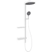 Mexen Dizzy opbouwdouche set met regendouche en kraan, wit - 78104-20