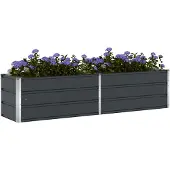 vidaXL Plantenbak Antraciet 195 x 50 x 45 cm Gegevens staal