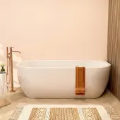 Mueller Relax half vrijstaand bad 180x80cm met waste glans wit