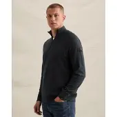 PME Legend Trui 'Pullover in 100% cotton with half-zip' donkerblauw