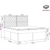 vidaXL Boxspringbed met matras Donkergroen 180 x 200 cm Fluweel