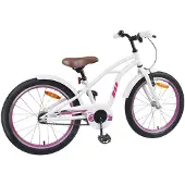 vidaXL Kinderfiets, 18 inch, geschikt voor kinderen van 5-7 jaar, wit