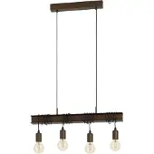 Eglo Townshend 4 Hanglamp - E27 - 70 cm - Bruin
