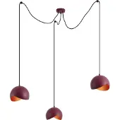 QAZQA Design hanglamp rood met opaal glas 3-lichts - Tulip