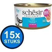 Schesir 15x - Complementary - Kattenvoer - Bouillon in blik - Tonijn - 70g