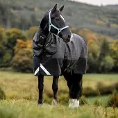Horseware 1200D FieldSafe Reflectech Plus Turnout 250g Zwart/Reflecterend & Zwart 160