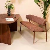 Giga Meubel Eetkamerbank Alexia Rood/Walnoot 200cm