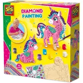 SES Creative Diamond Painting 3D Unicorns met Houten Onderdelen - Voor Meisjes vanaf 5 Jaar - Schoencadeautjes Sinterklaas