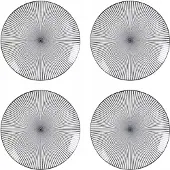 Homla NAVIA zwarte dinerborden set van 4, 27 cm