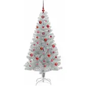 vidaXL Kerstboom met 150 LED met standaard Zilver 150 cm PET