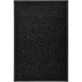 Zakito Absorberende zwarte deurmat 90x60 cm