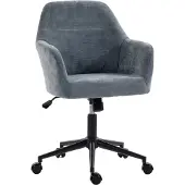 HOMCOM -bureaustoel-chenille-57 x 57 x 93 cm-blauw