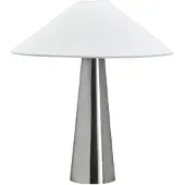 House Doctor Soffi tafellamp Geborsteld zilver-Off-White, Ø42x48 cm