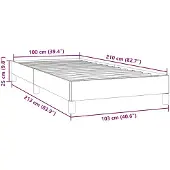 vidaXL Bedframe zonder matras, zwart, 100x210 cm, fluweel