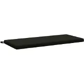 vidaXL Bankkussen SOEST 100% Polyester Zwart 120 x 50 x 5 cm