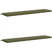 vidaXL Bankkussens SOEST 2 st 100% Polyester Olijfgroen