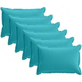 vidaXL Kussensloop 6 st HOUTEN Turquoise 30 x 50 cm Polyester