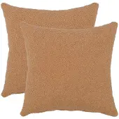 vidaXL Kussensloop 2 st HEERLEN Beige 50 x 50 cm Bouclé