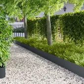 vidaXL Gazonrand 20 st 100 x 18 cm Staal Antraciet