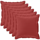 vidaXL Kussensloop 6 st HOUTEN Wijnrood 60 x 60 cm Polyester