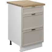 Vicco Keukenonderkast Fame-Line GrijsBeige 50 cm , AP Goldkraft, Model 50435